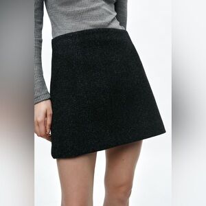 Zara Wool Blend Mini Skirt XL